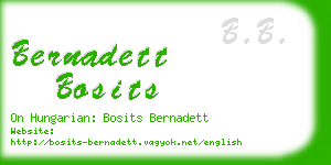 bernadett bosits business card